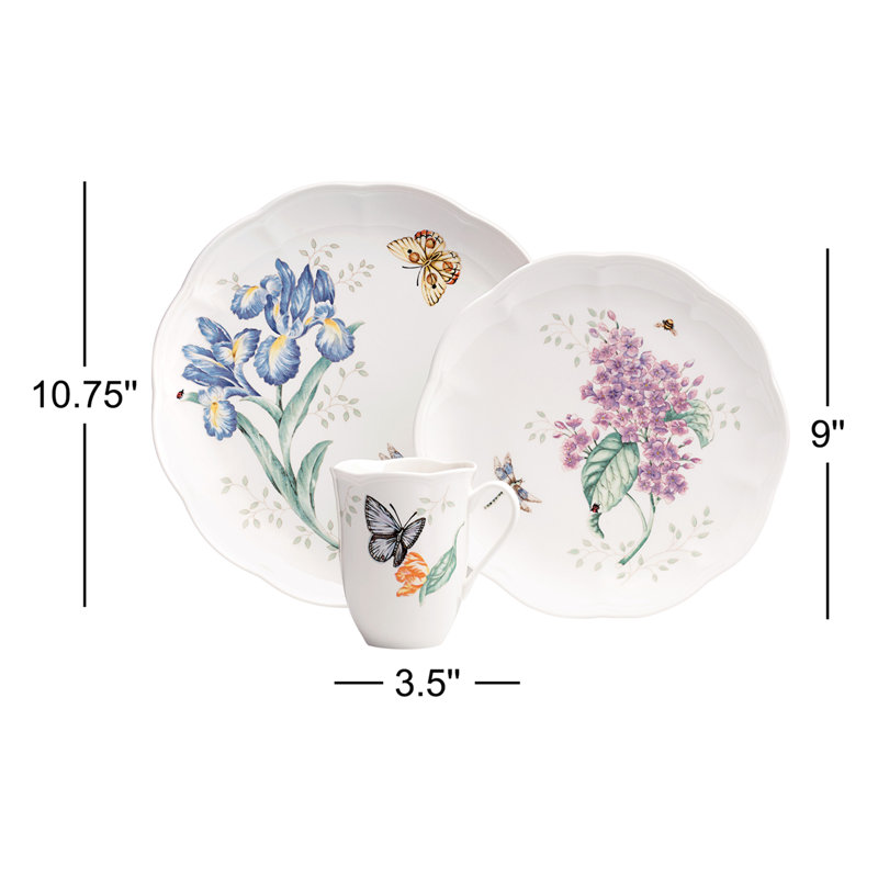 Lenox Butterfly Meadow Porcelain Dinnerware Set | Birch Lane